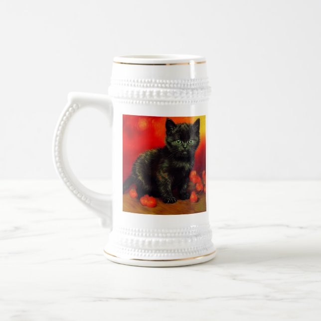 Van Gogh Black Kitten Bierglas (Links)