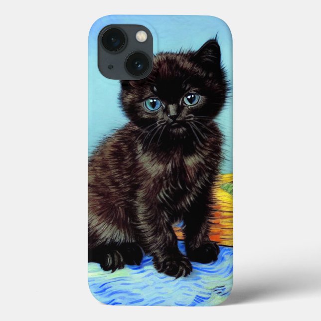 Van Gogh Black Kitten mit Yarn Case-Mate iPhone Hülle (Rückseite)