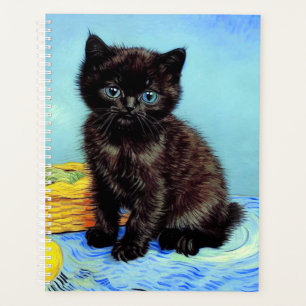 Van Gogh Black Kitten mit Yarn Planer
