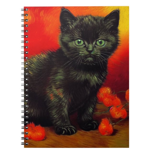 Van Gogh Black Kitten Notizblock (Vorderseite)