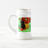 Van Gogh Black Kitten Red Blume