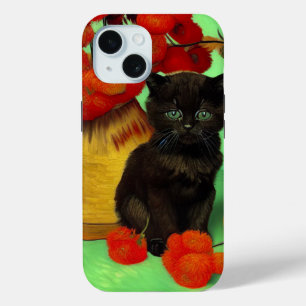 Van Gogh Black Kitten Red Blume Case-Mate iPhone Hülle