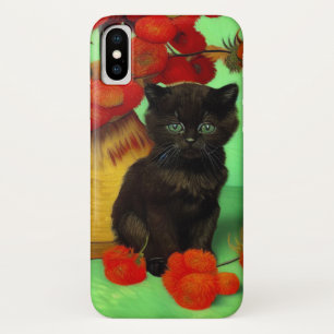 Van Gogh Black Kitten Red Blume Case-Mate iPhone Hülle