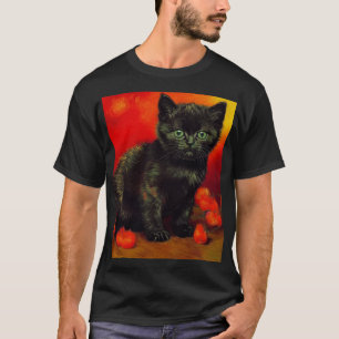 Van Gogh Black Kitten T-Shirt