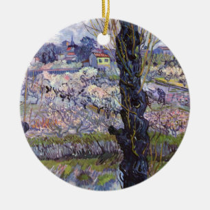Van Gogh Blick auf Arles Blühende Obstgärten Druck Keramik Ornament