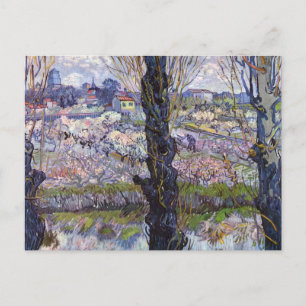 Van Gogh Blick auf Arles blühender Garten Postkarte
