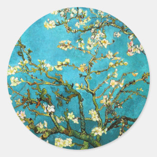Van Gogh Blossomation Almond Tree Kunstvoll wander Runder Aufkleber