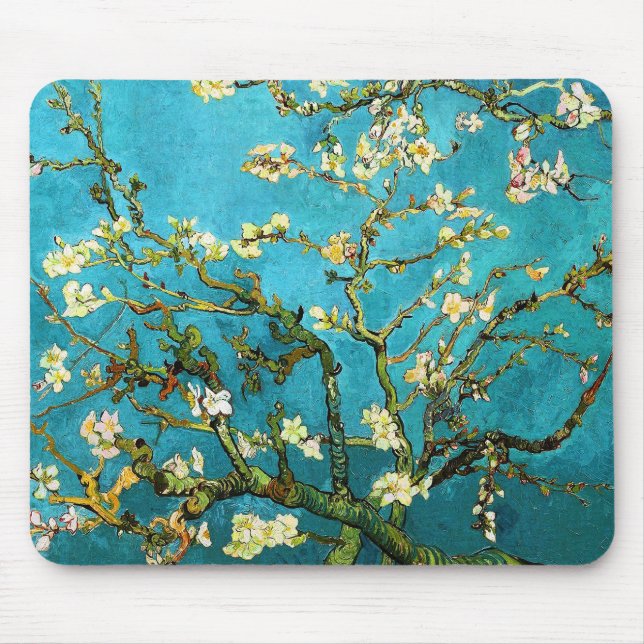 Van Gogh Blossoming Almond Tree (F671) Kunstkunst Mousepad (Vorne)