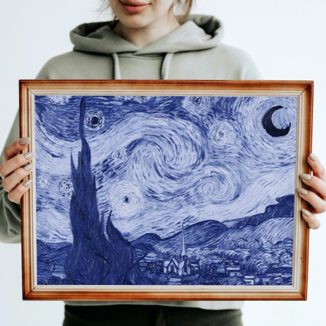 Van Gogh Blue Rendition The Starry Night Poster (Von Creator hochgeladen)