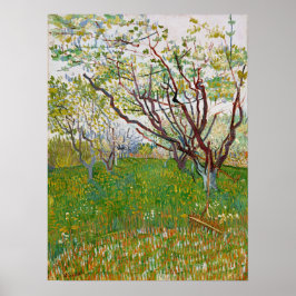 Van Gogh blühende Orchard-Malerei Poster