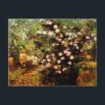Van Gogh - blühende Rose Bush Postkarte<br><div class="desc">Blooming Rose Bush,  Fine Art Malerei von Vincent van Gogh</div>