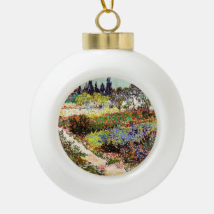 Van Gogh Blühender Garten in Arles Florale Kunst Keramik Kugel-Ornament