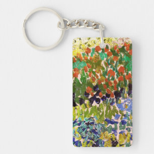 Van Gogh blühender Garten in Arles Florale Kunst Schlüsselanhänger