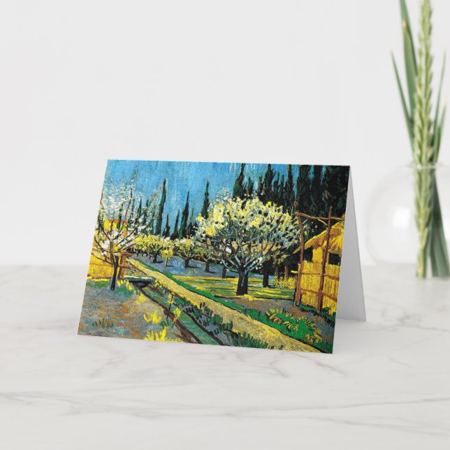 van gogh - Blühender Obstgarten, Karte (Vorderseite)