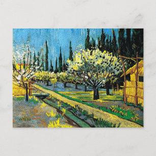 van gogh - Blühender Obstgarten, Postkarte