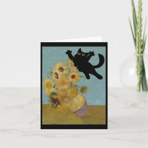 Van Gogh Blume Cat Sunflowers Karte