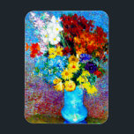Van Gogh-Blume in einer Blauen Vase Magnet<br><div class="desc">Magnet mit Vincent van Gogh’s Ölgemälde in einer Blauen Vase (1887). Schöne Blume in verschiedenen Farben sind in einer blauen Vase angeordnet: rot,  lila,  weiß,  blau,  gelb,  rot,  orange. Ein wunderbares Geschenk für die Fans von Post-Impressionismus und holländischer Kunst.</div>