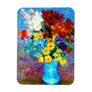 Van Gogh-Blume in einer Blauen Vase Magnet