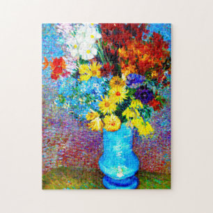 Van Gogh-Blume in einer Blauen Vase Puzzle