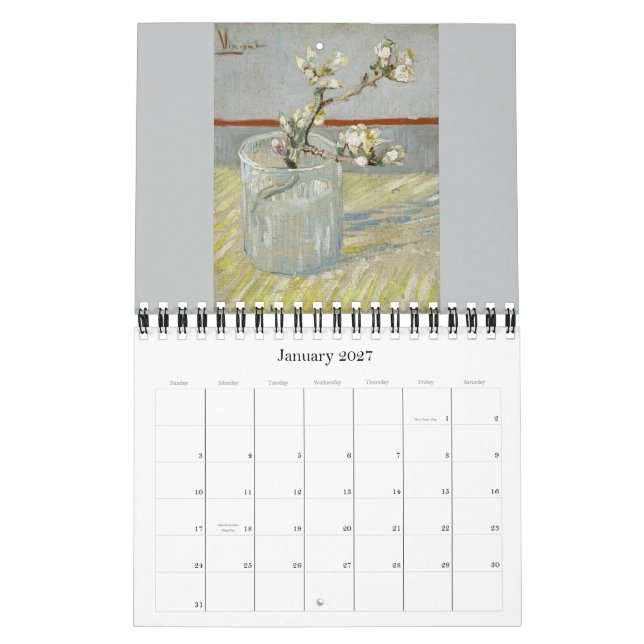 Van Gogh Blume & Still Life 2016 Small Kalender (Jan 2027)