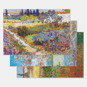 Van Gogh, Blumengarten Geschenkpapier Set