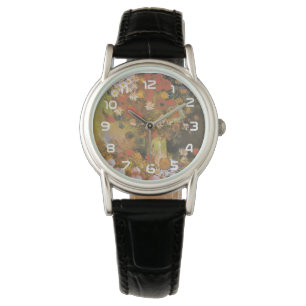 Van Gogh Blumenstilleben Rote Mohnblumen und Rosen Armbanduhr