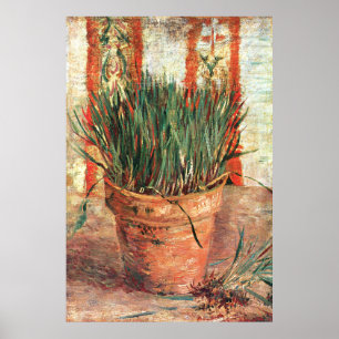 Van Gogh: Blumentopf mit Chives Poster