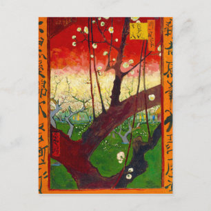 Van Gogh Blütenpflanze Tree nach Hiroshige Postkarte