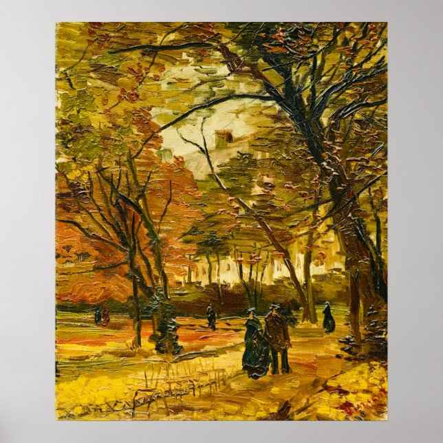 Van Gogh Bois de Boulogne People Walking Poster (Vorne)