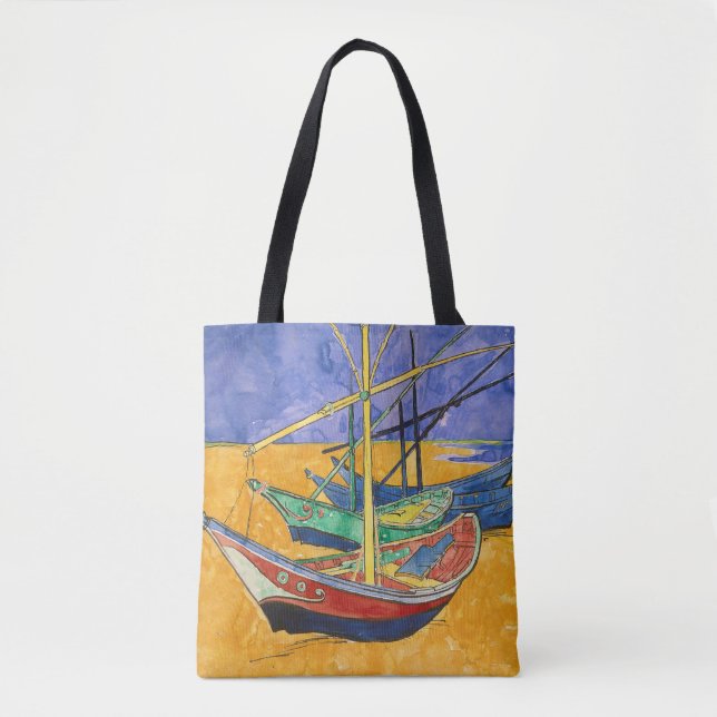 Van Gogh Boote Impressionismus Strand (Vorderseite)