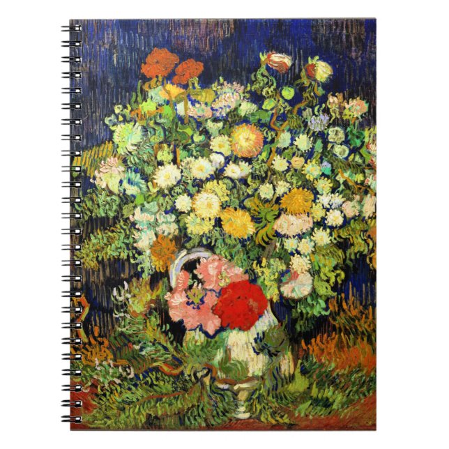 Van Gogh - Bouquet der Blume in einer Vase Notizblock (Vorderseite)