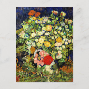 Van Gogh - Bouquet der Blume in einer Vase Postkarte