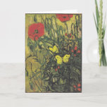 Van Gogh Butterfly Poppies Blume Frieden Schicksal Dankeskarte<br><div class="desc"></div>