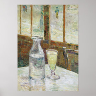 Van Gogh - Café Table mit Absinthe Poster