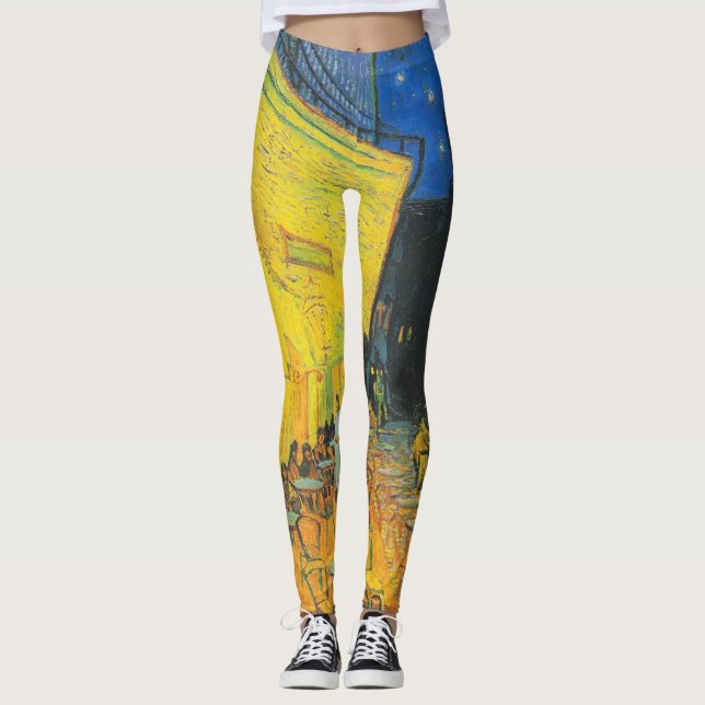 Van Gogh Cafe Terrace French Street Scene Leggings (Vorderseite)