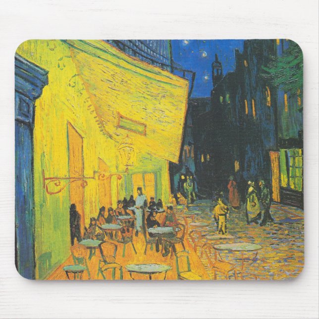 Van Gogh Cafe Terrace French Street Scene Mousepad (Vorne)