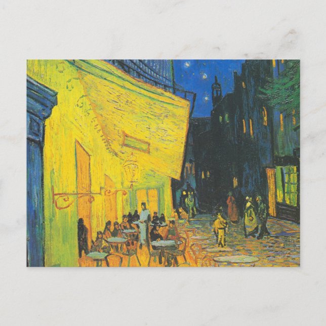 Van Gogh Cafe Terrace French Street Scene Postkarte (Vorderseite)
