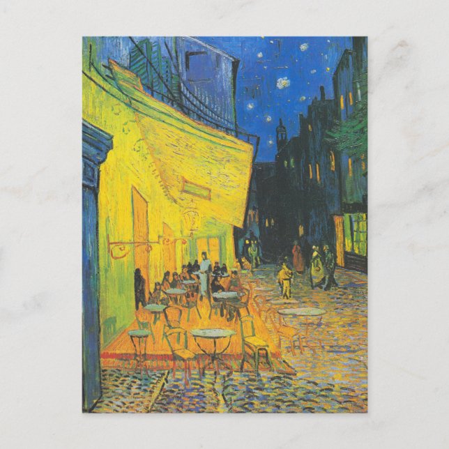 Van Gogh Cafe Terrace French Street Scene Postkarte (Vorderseite)