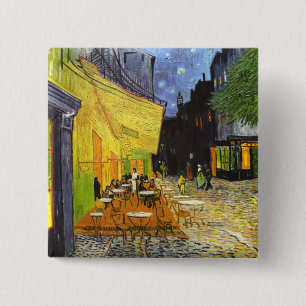 Van Gogh Café Terrasse am Abend Button