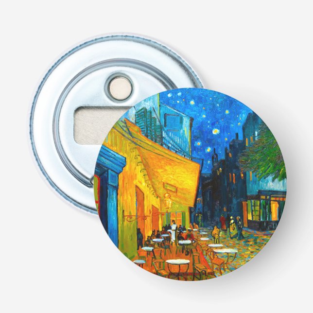 Van Gogh Café Terrasse am Abend Flaschenöffner (Vorderseite)