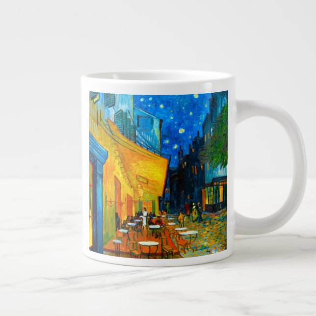 Van Gogh Café Terrasse am Abend Jumbo-Tasse (Rechts)