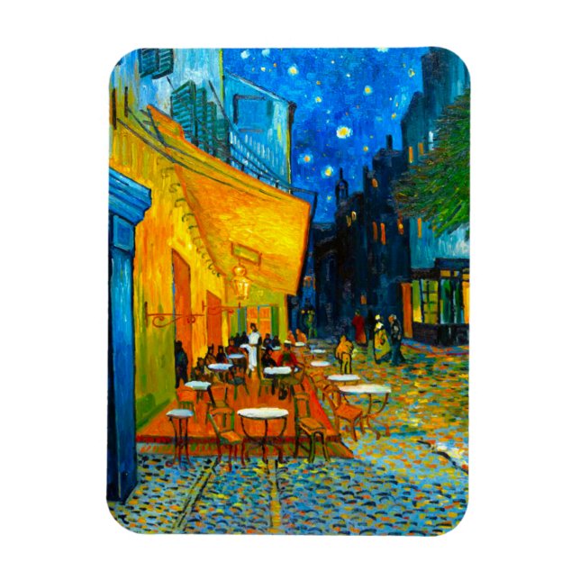 Van Gogh Café Terrasse am Abend Magnet (Vertikal)