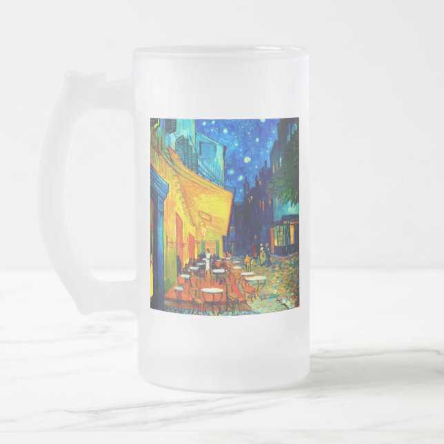 Van Gogh Café Terrasse am Abend Mattglas Bierglas (Links)