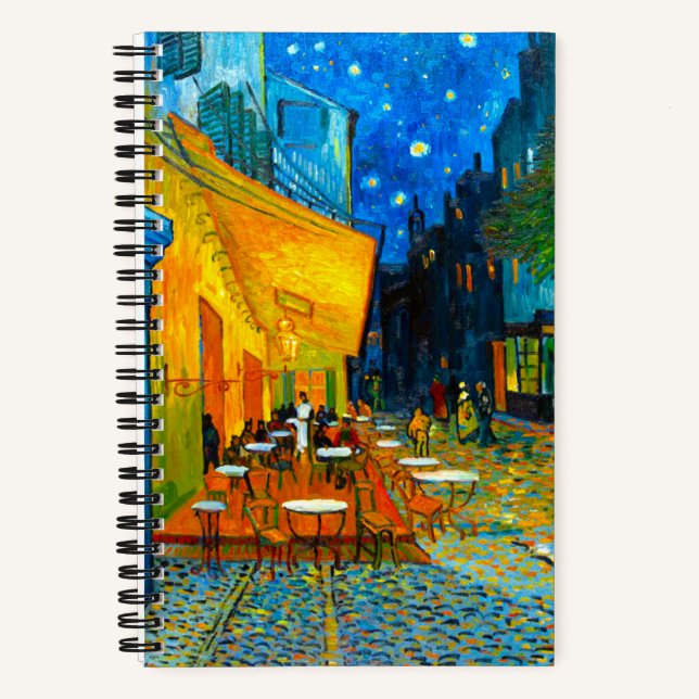 Van Gogh Café Terrasse am Abend Notizbuch (Vorderseite)