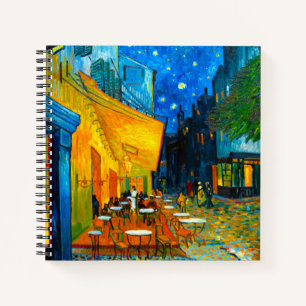 Van Gogh Café Terrasse am Abend Notizbuch