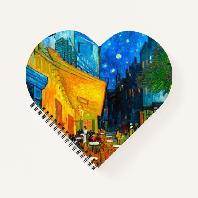 Van Gogh Café Terrasse am Abend Notizbuch (Vorderseite)