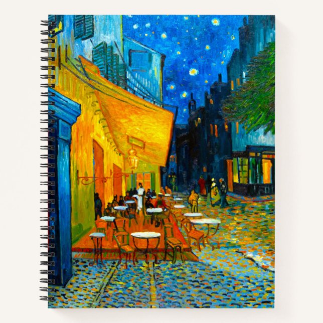 Van Gogh Café Terrasse am Abend Notizbuch (Vorderseite)
