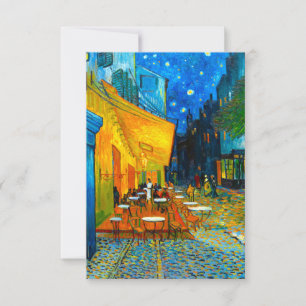 Van Gogh Café Terrasse am Abend RSVP Karte