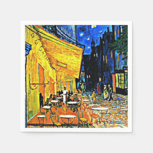 Van Gogh - Café Terrasse am Abend Serviette (Vorderseite)