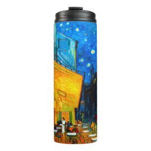 Van Gogh Café Terrasse am Abend Thermosbecher